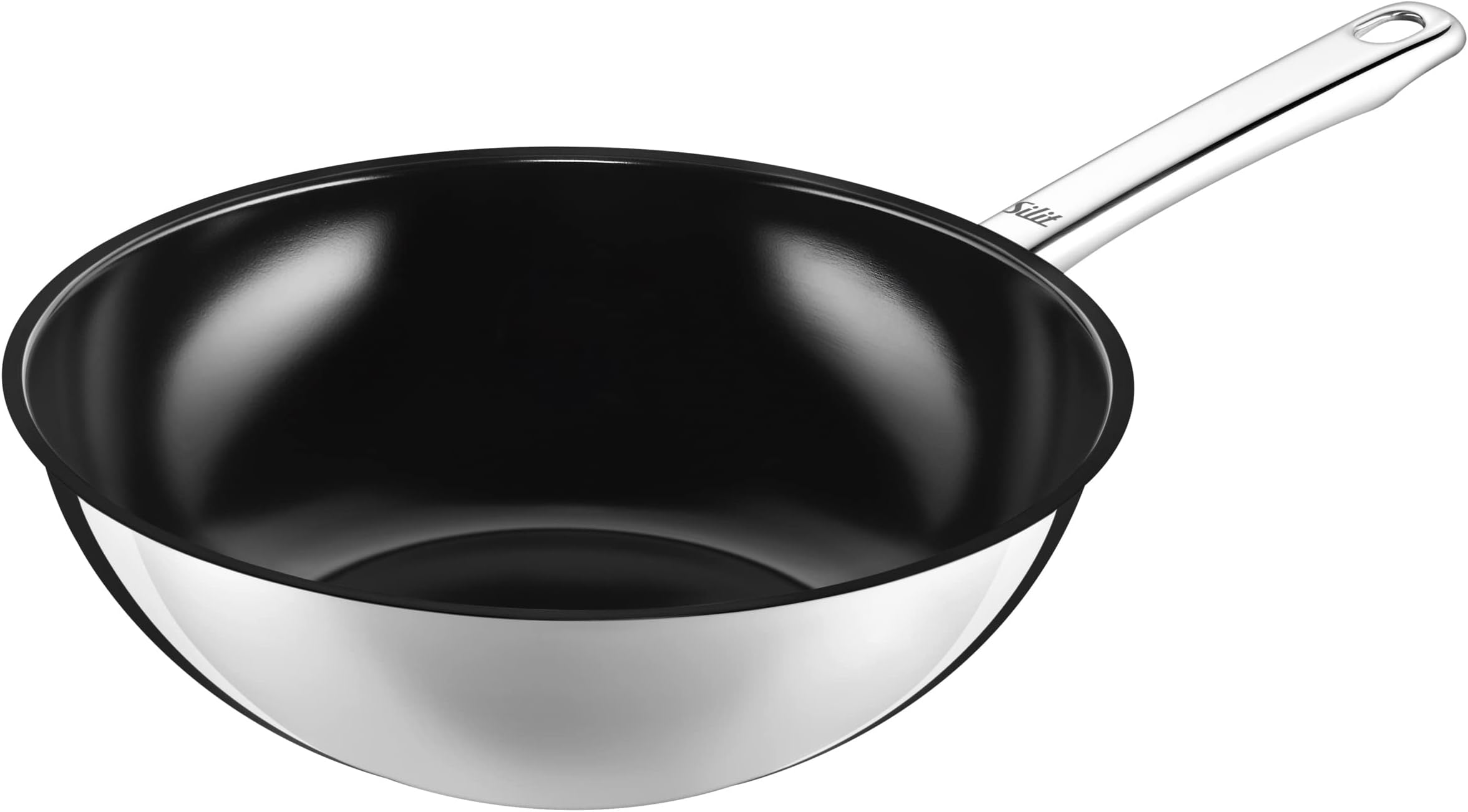 Silit Wuhan original Wok pan, Large, Silver