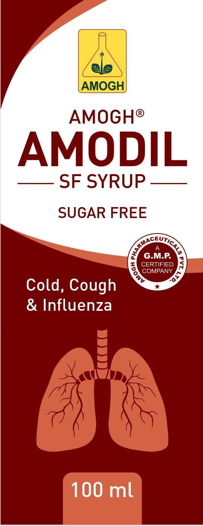 Amogh Amodil S.F. SYRUP (Pack of 2 x100ml) SugarFree