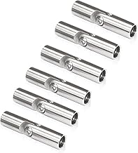 PRIOstahl Gelenkverbinder Stabverbinder flexibler Verbinder mit Gelenk Füllstab Traversenhalter - 6 x Verbinder Stellbar 12 mm aus Edelstahl V2A für Stab Rundstab Treppengeländer Geländerbau