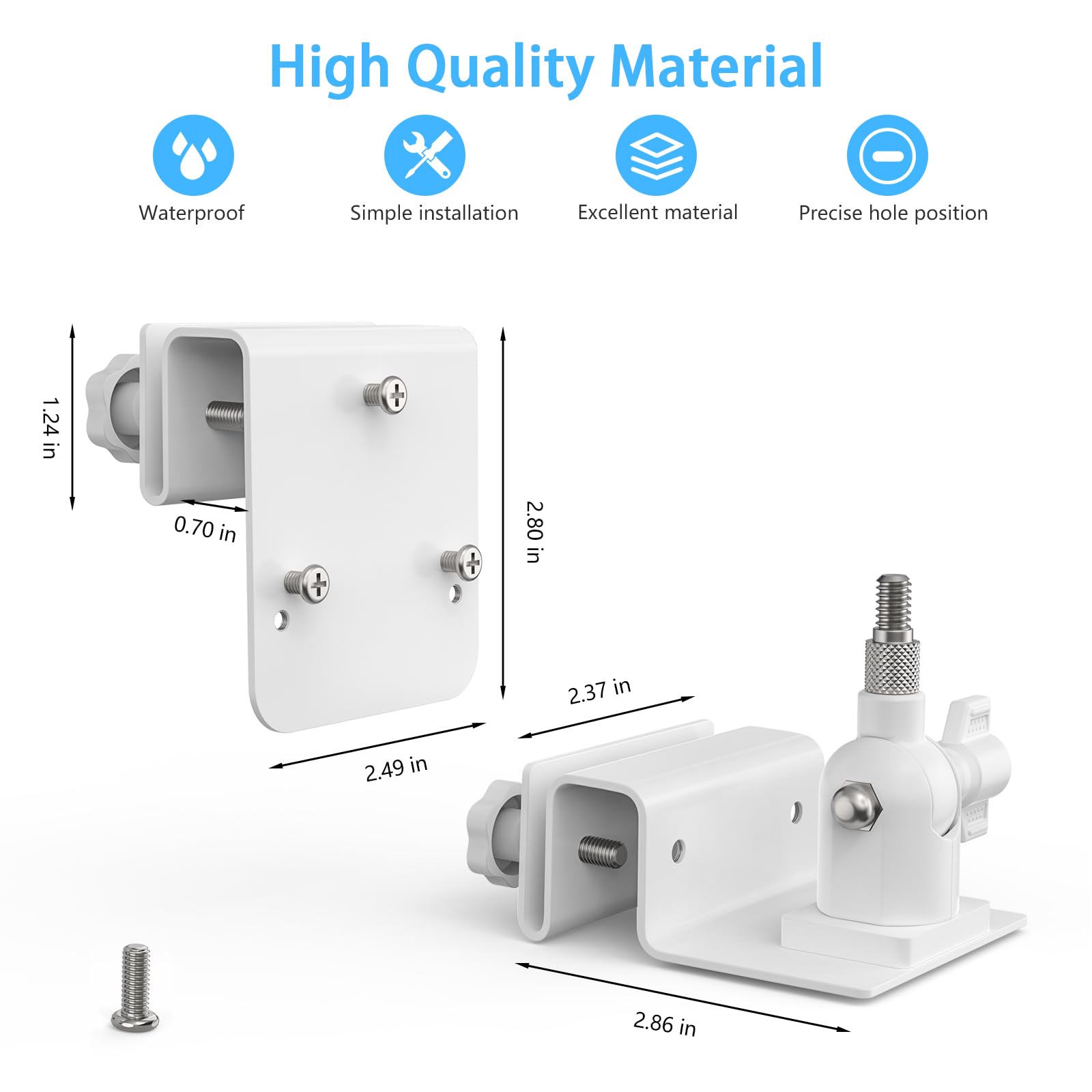 HOLACA Gutter Mount Compatible with Reolink Argus 3MP, 4MP/2K, 5MP/2K, 4K/8MP, Reolink Go PT Ultra, Gutter Mount - Image 2