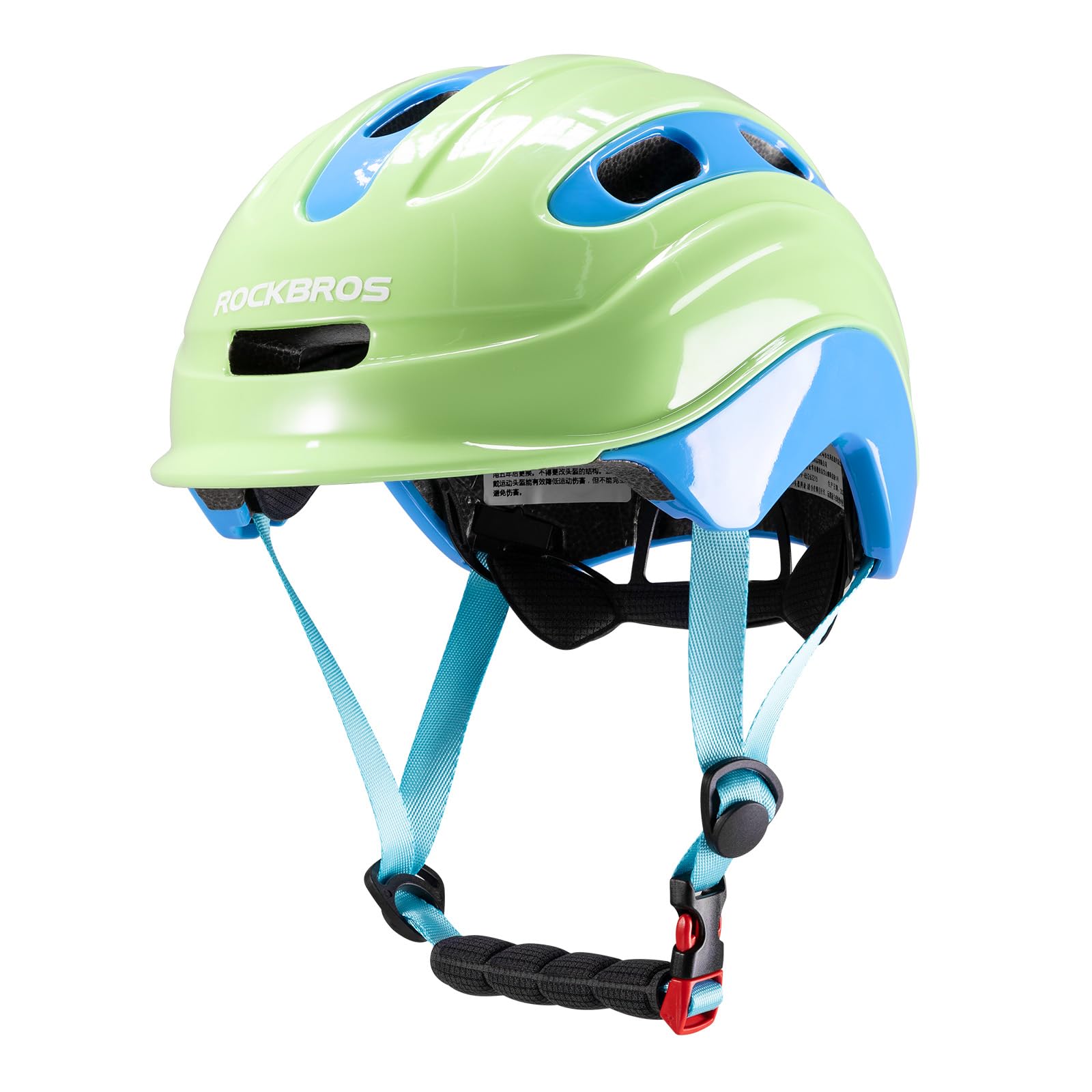 ROCKBROS Casco Infantil Ajustable 54-58 cm, Casco de Bicicleta con Soporte para Niños de 6-18 Años, Protección de Seguridad para Ciclismo MTB BMX Patinete y Deportes al Aire Libre