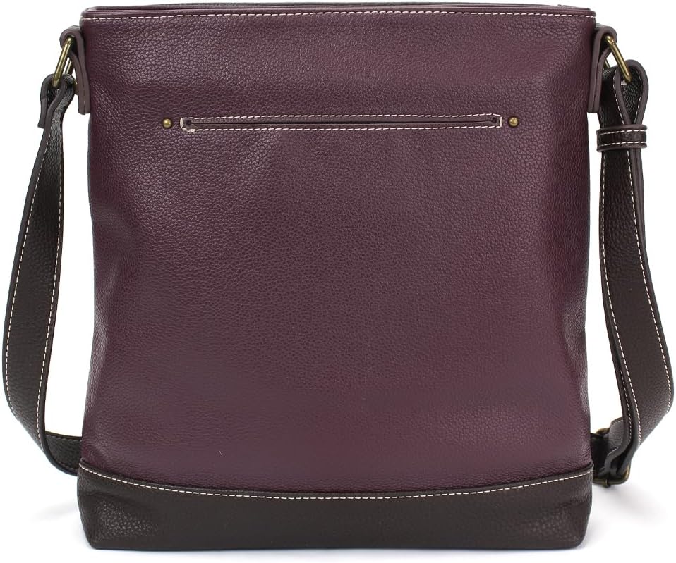CHALA Handbag Sweet Messenger Mid Size Tote Bag- MutiColor (Plum_ Horse)
