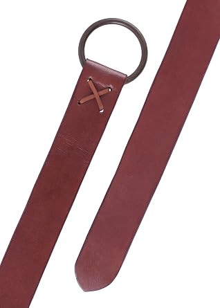 Battle-Merchant Medieval Leather Ring Belt Cross-Lacing 75 Long Viking Renaissance Belt Brown or Black