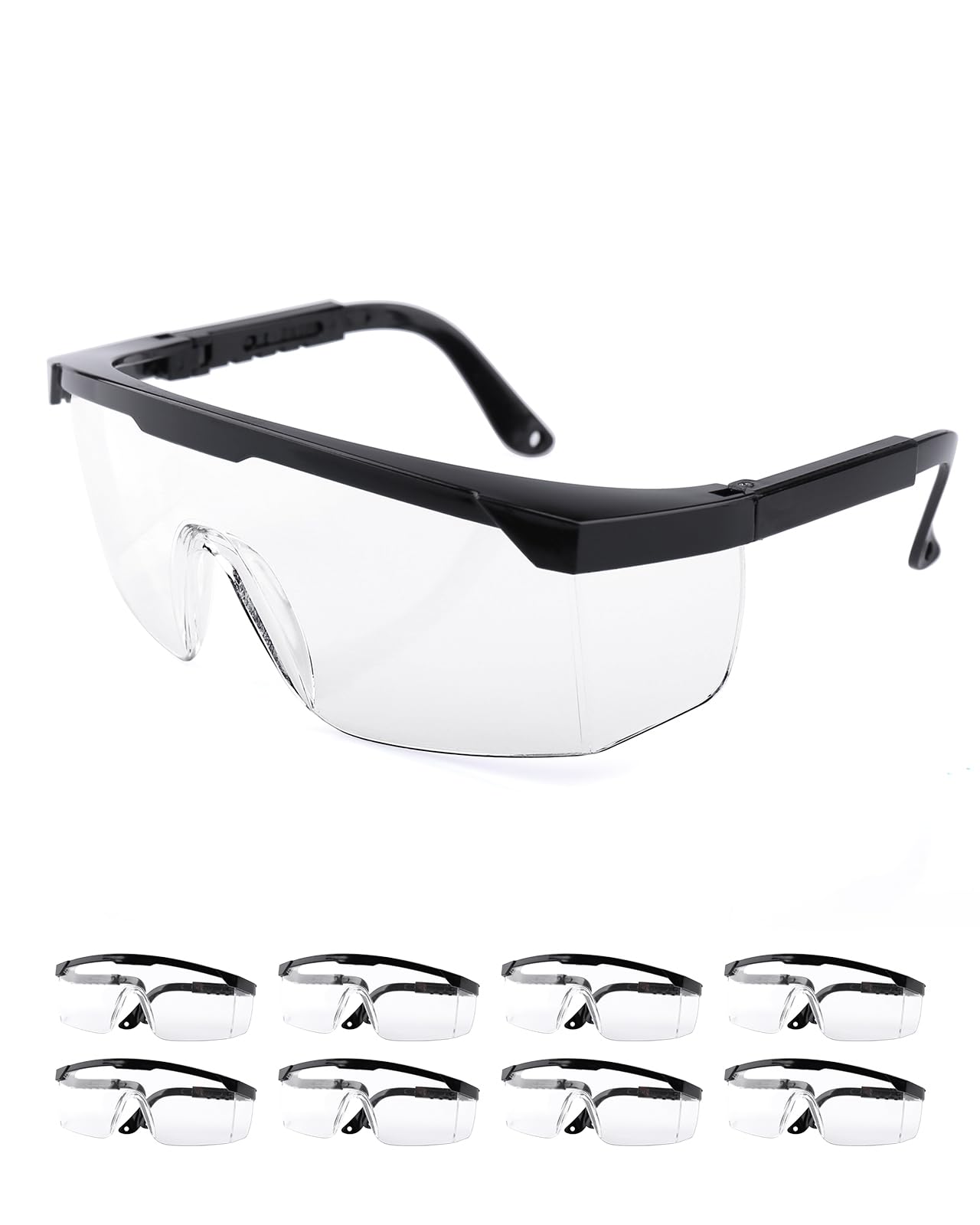 FIMOSONClear Safety Glasses, Protective Eyewear for Men Women,Scratch Resistant Wrap Around Eyewear,Meets ANSI Z87.1