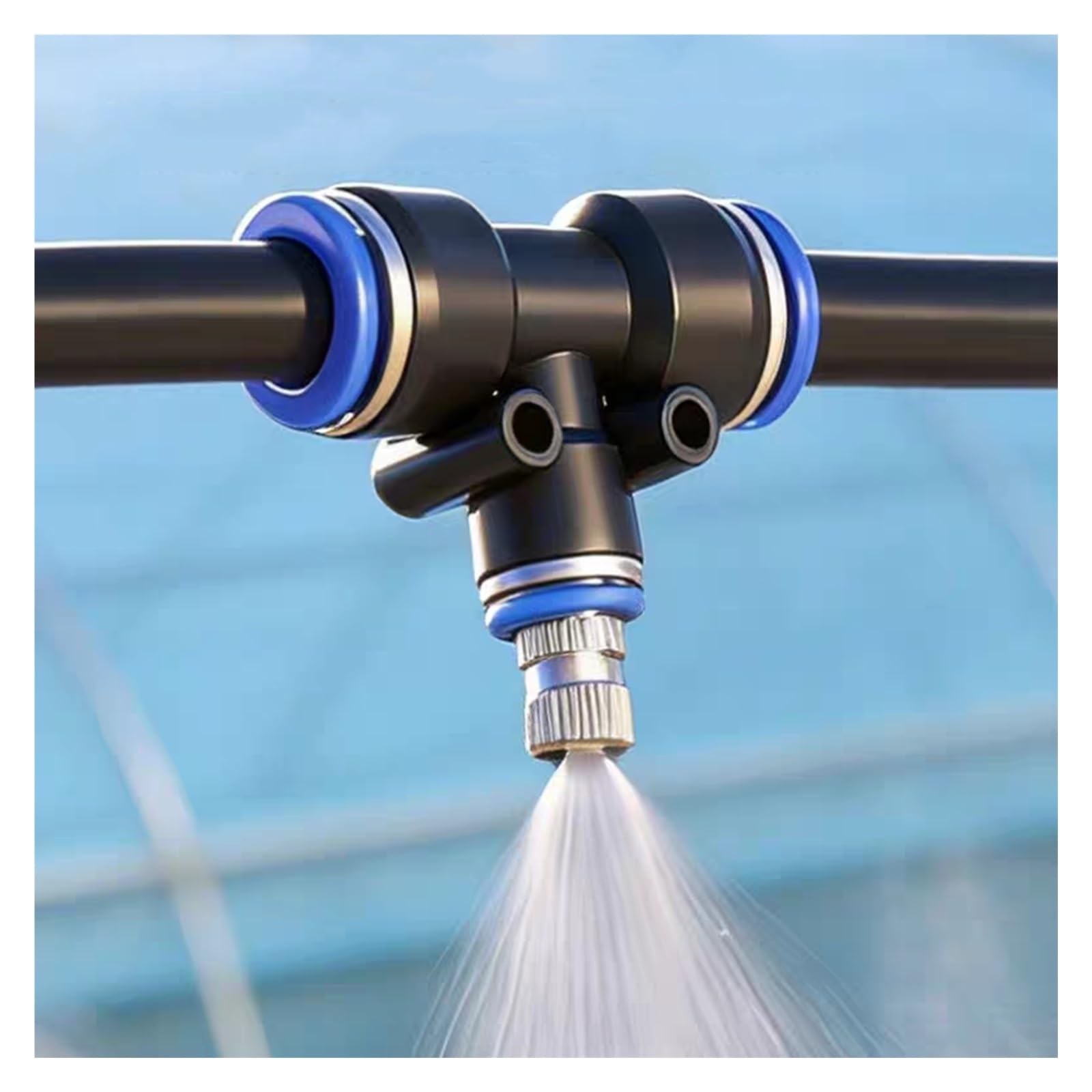 Kit De Sistema De Riego por Goteo con Nebulización para Refrigeración Al Aire Libre con Boquilla Ajustable para Invernaderos, Granjas Avícolas Y Ganaderas | 70m/230ft