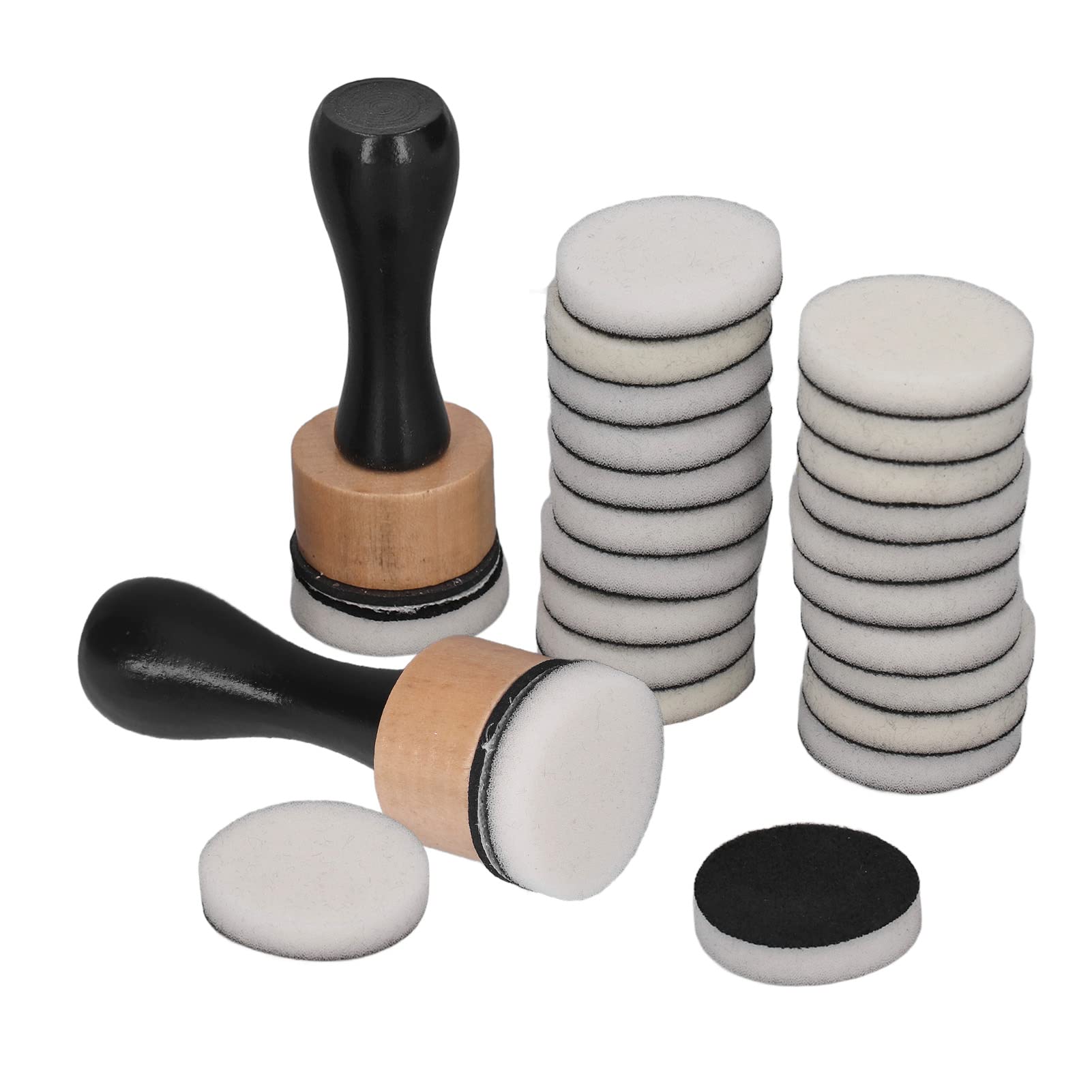 Mini Ink Blending Tool, Ink Blending Brushes Scrapbooking Tools, Include 2 Pcs Tools and 24 Pcs Replacement Foam Pads for Drawing Distressing Blending