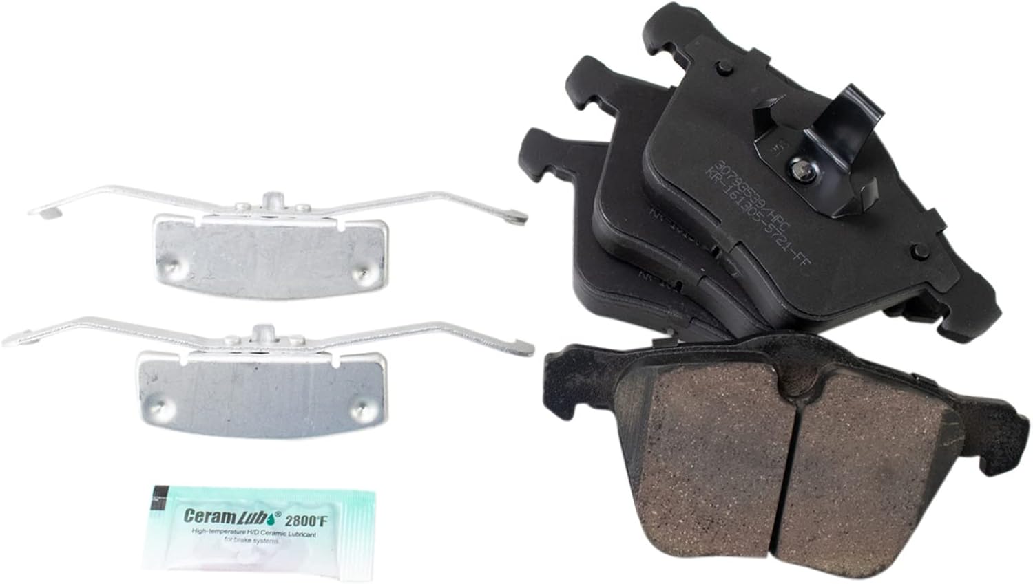 TRQ Front Brake Pad and Rotor Set Ceramic Coated Vented Rotors Compatible with 2008-2018 Volvo S60 S80 V60 V60 Cross Country V70 XC70 S60 Cross Country