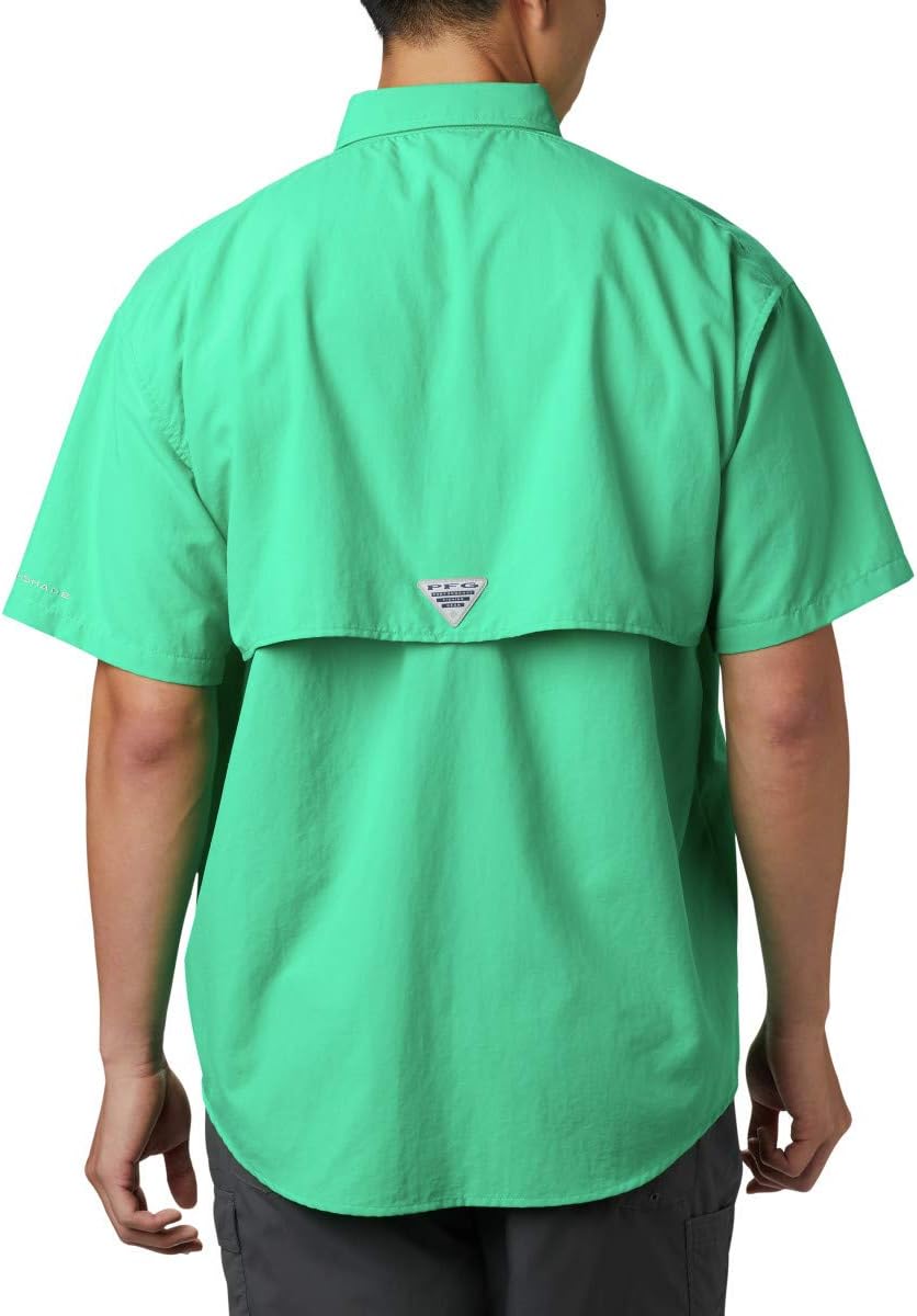 Columbia Men's Standard Bahama Ii Short Sleeve Shirt, Dark Lime, Small