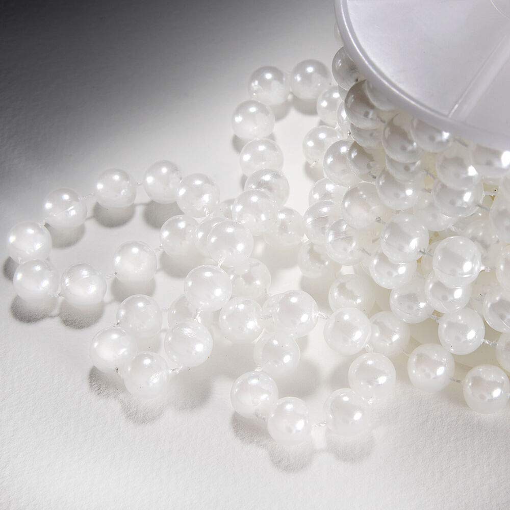 EliteKoopers 10mm Pearl Beads On String for Sewing, Cake Trim, Wedding Bridal Craft Trimming etc.