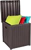 VINGLI 51 Gallon Medium Deck Box Organization, Resin Storage Box for Patio Furniture or Tools, Indoor & Outdoor Lockable Container Box for Garden, Pool, Yard, Porch and Balcony brown