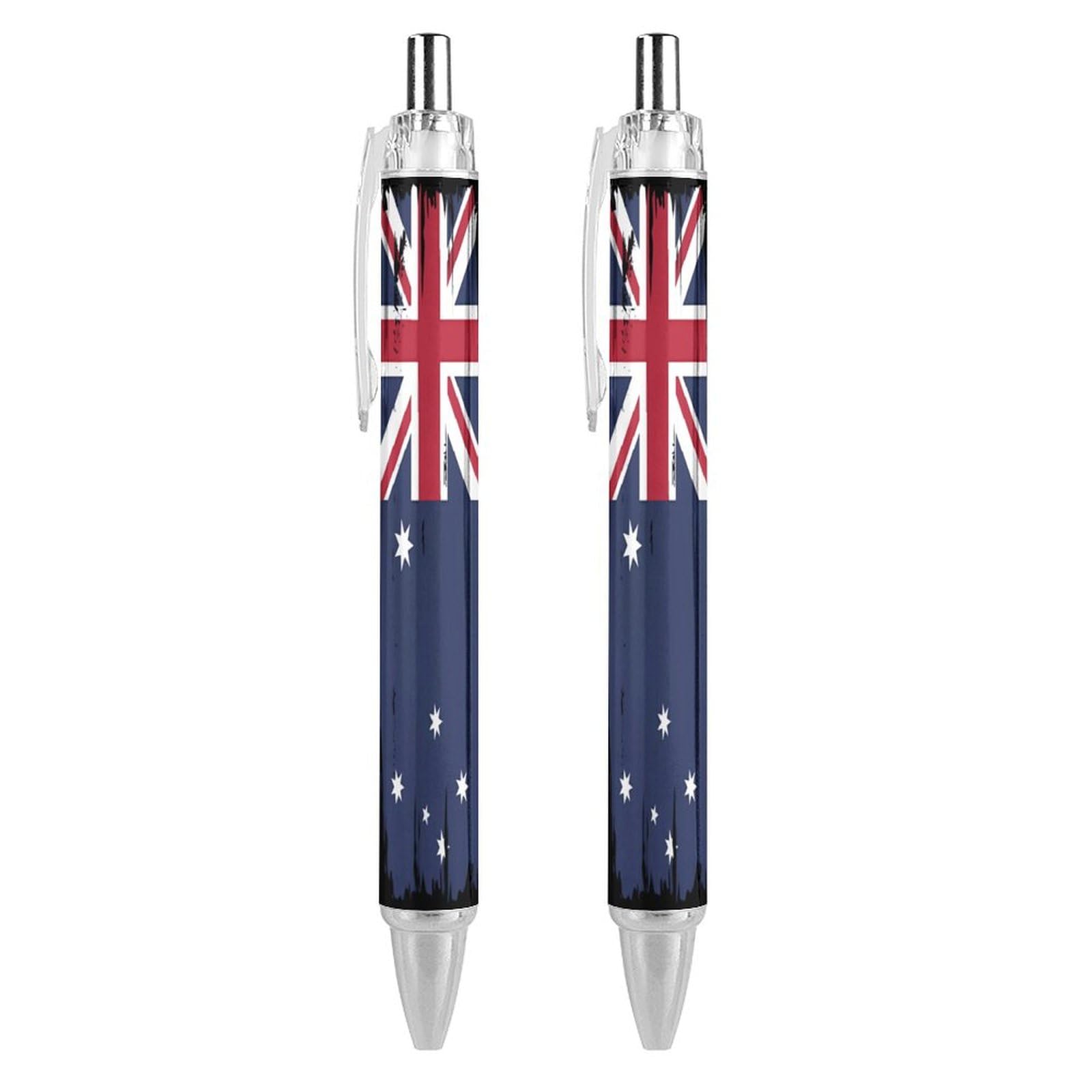 Bolígrafo retráctil de 0,5 mm de punta fina, pack de 4 piezas con banderas de EE. UU. y Australia 8