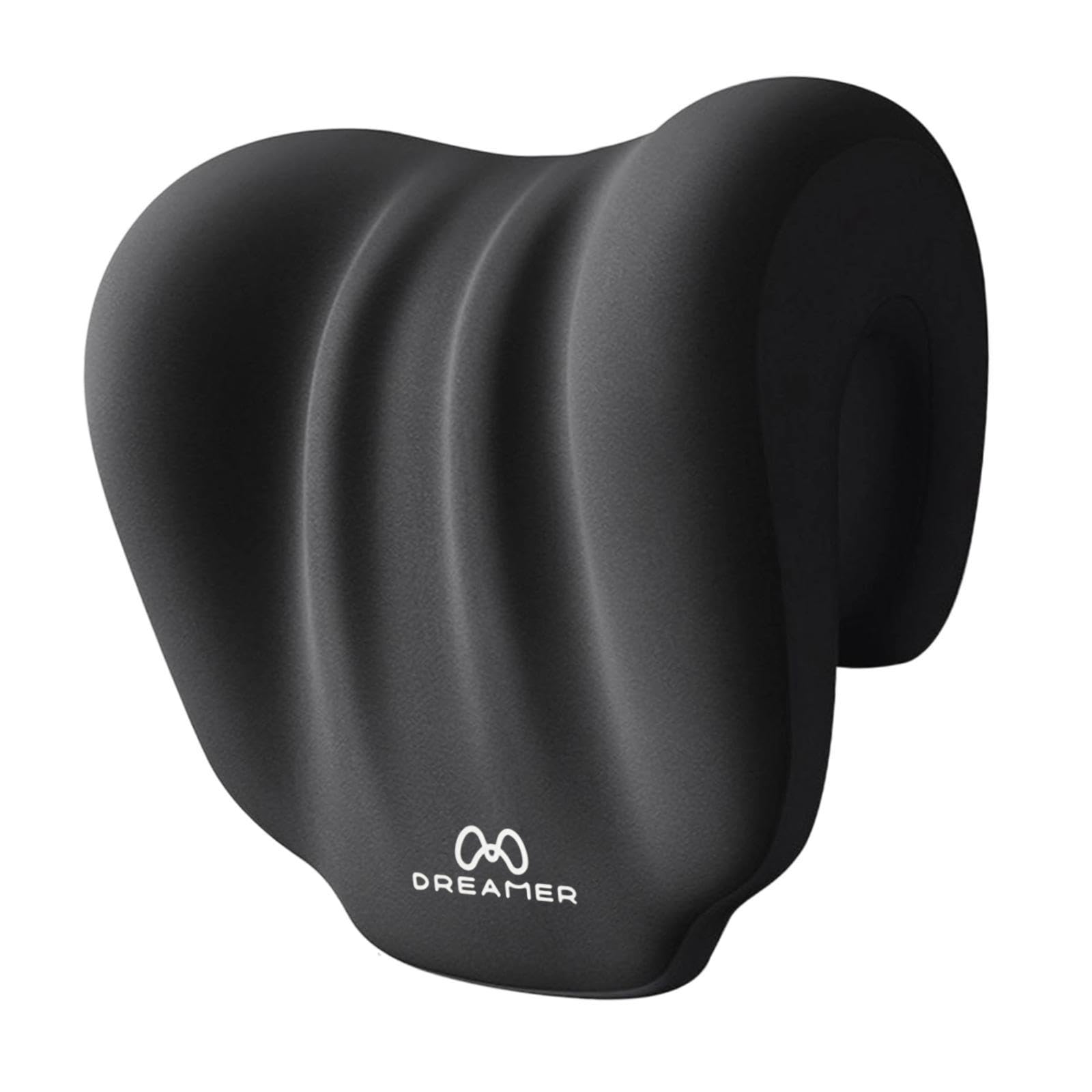 Amagogo Nackenkissen für Bürostühle, Kopfstützenkissen, Schreibtischkissen für Nickerchen, Nacken- und Rückenstütze, ergonomisch, Schwarz