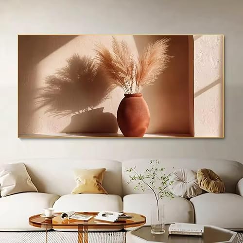 LMAIWANG Beige Still Life Canvas Painting Modern Posters and Prints Minimalist Posters for Walls Decor Home Living Room Decor(30x60cm/Frameless)