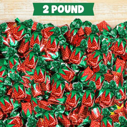 Strawberry Filled Hard Candy Bon Bons, 2 lb Bulk Individually Wrapped Candy - image 7
