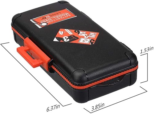 Miniatura 8 de LENSGO Estuche para tarjeta de memoria de batería de cámara, funda protectora dura para tarjeta de memoria, resistente al agua, antigolpes, caja de