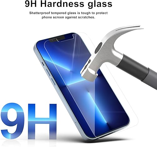 Miniatura 6 de doeboe Protector de pantalla para iPhone 13 Pro Max de 6.7 pulgadas, 3 paquetes de película de vidrio templado para 13 Pro Max de 6.7 pulgadas,