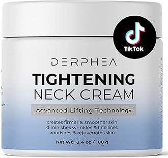 Neck Tightening Cream: Tighten and Lift Neck Cream For Tightening and Firming, Fine lines, Loose & Sagging On Face, Decollete & Other Skin Areas - 3.4 Oz