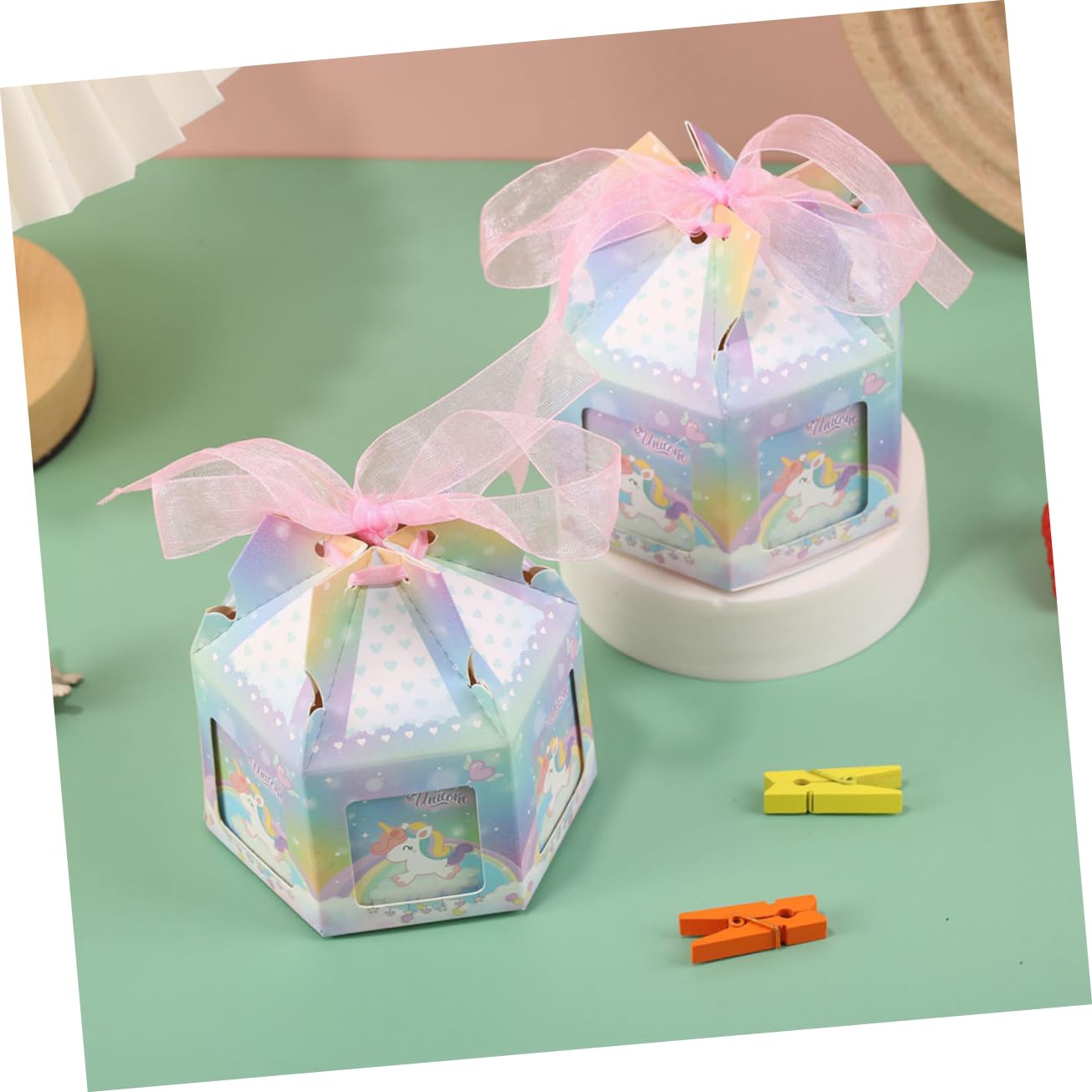FRCOLOR Scatola per Confetti 50 Pezzi in Carta Nastro per Matrimonio