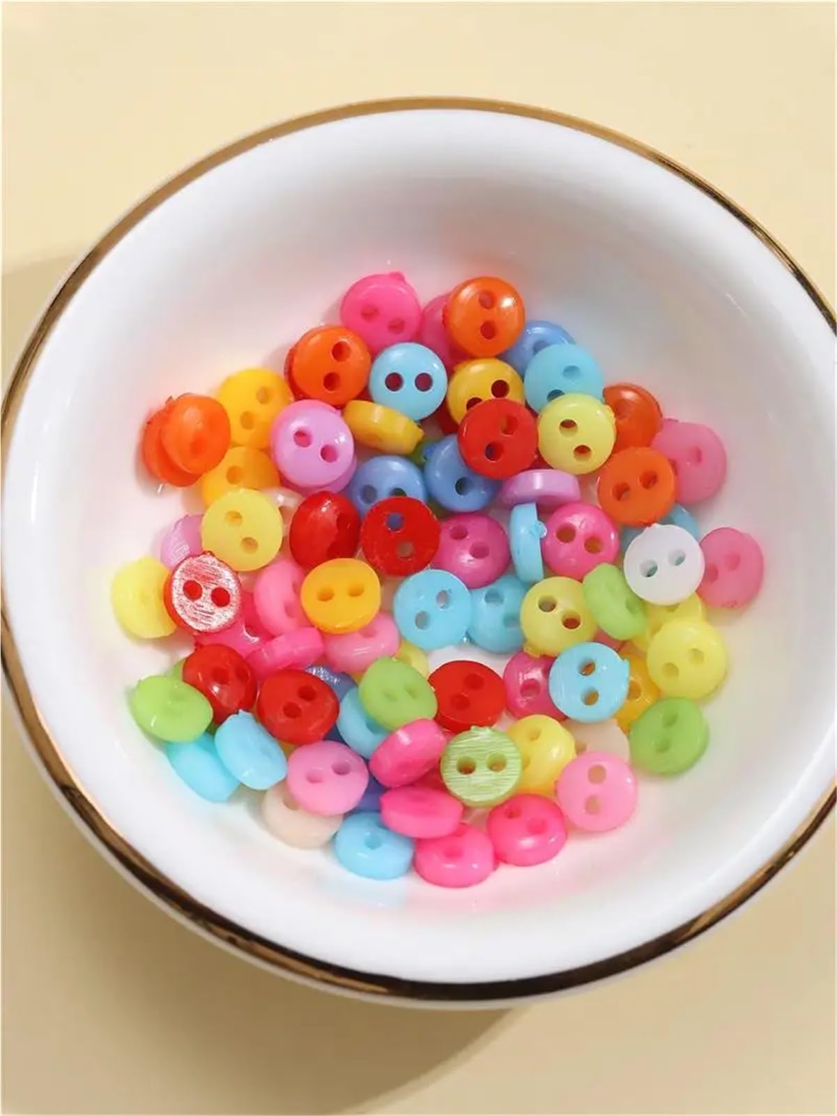 400 mini botones de resina de 5 a 7 mm para ropa de muñeca, botón hecho a mano, costura, manualidades, accesorios de costura (azul)