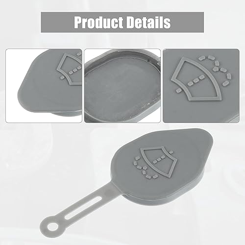 Miniatura 3 de X AUTOHAUX 2 unids 28913JK60A - Cubierta gris para tapa de depósito de líquido para parabrisas de coche Nissan 350Z 370Z Cube