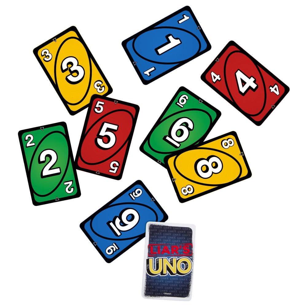 Mattel Games Liar’s UNO Card Game for Adults, Kids, Families, Parties & Game Nights, Travel Fun, Outwit Other Players with Bluffing & Trickery — Amazon image 9