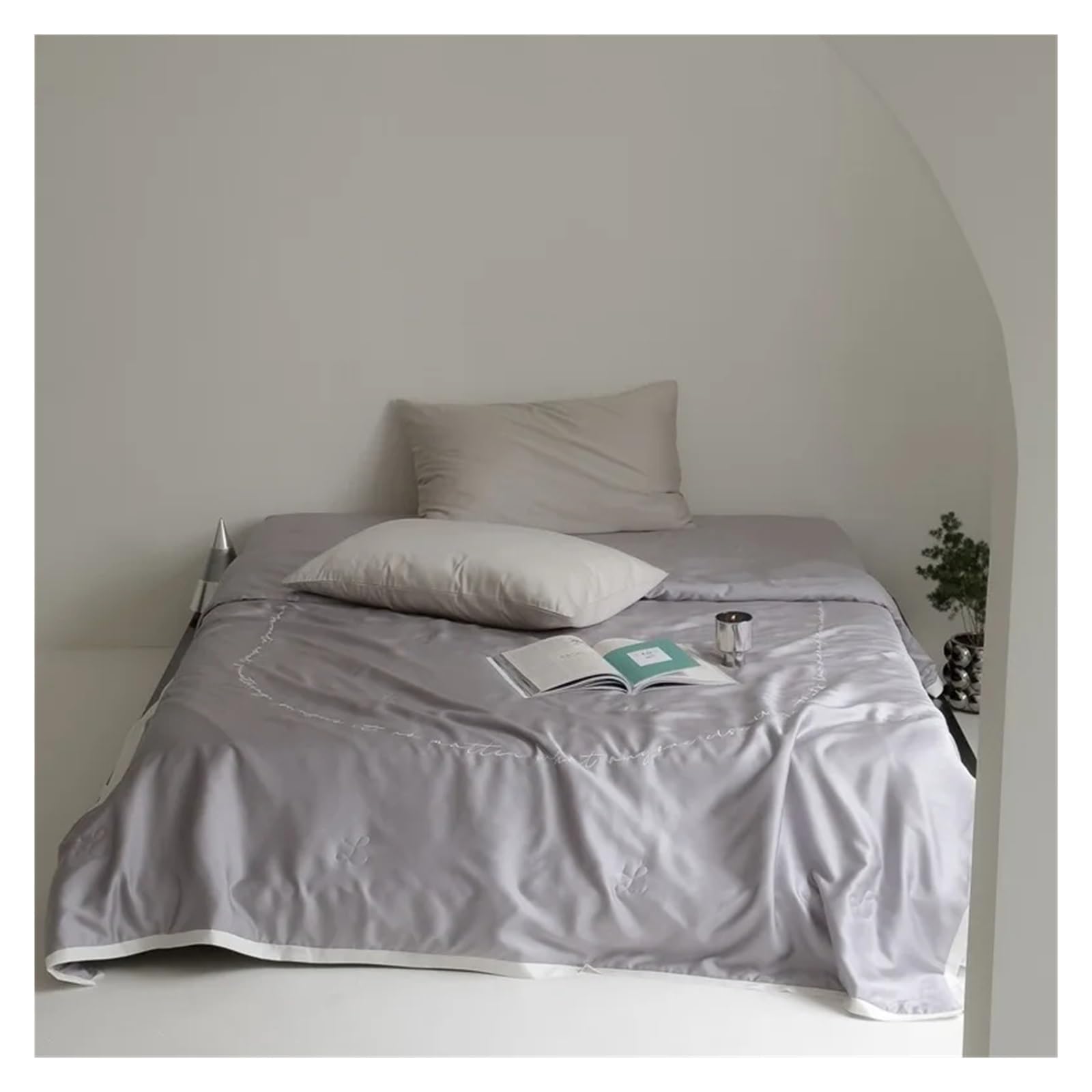 Sbcgfy H Duvet Cover Sets, Summer Duvet Cover Silk Embroidery Quilt Summer Quilt,-200Cmx230cm