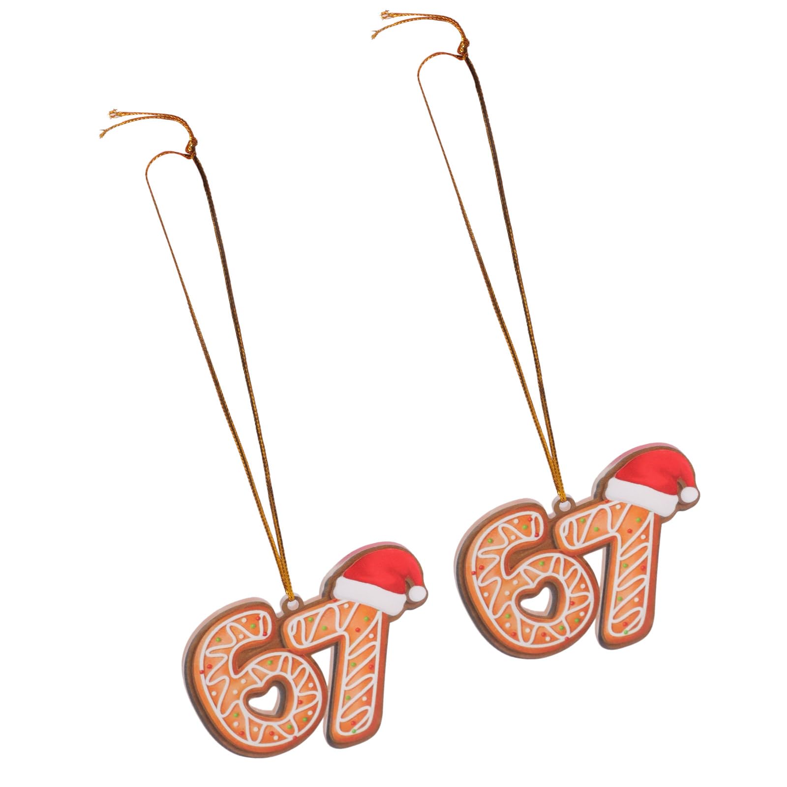 67 Number Acrylic Ornament with Hanging String Festival Home Accent for Seasonal Celebration Gifts Creative Acrylic Christmas