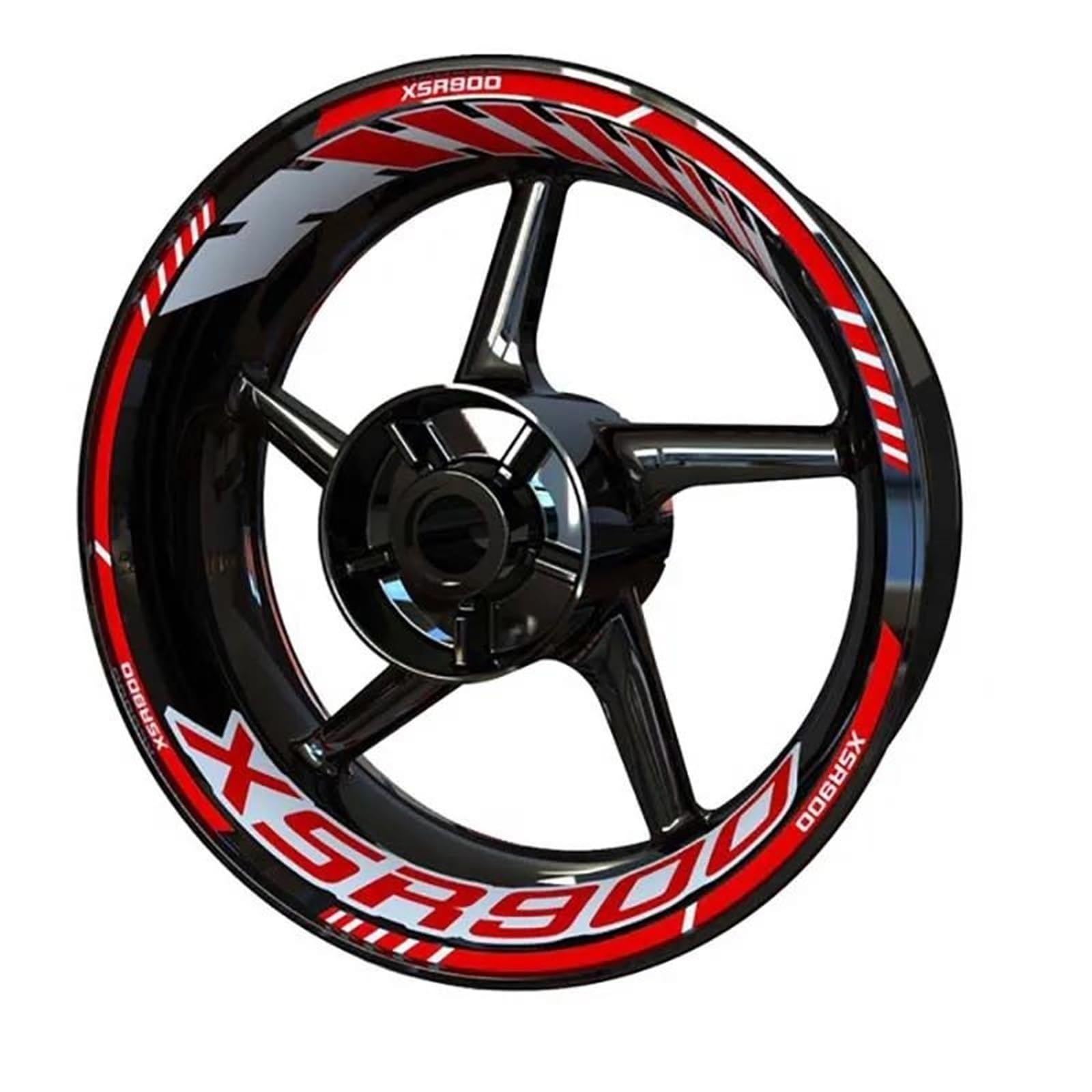 Motorcycle Hub Sticker Wheel Decal Rim Front and Rear Set for Yamaha Xsr 900 700(Color11)