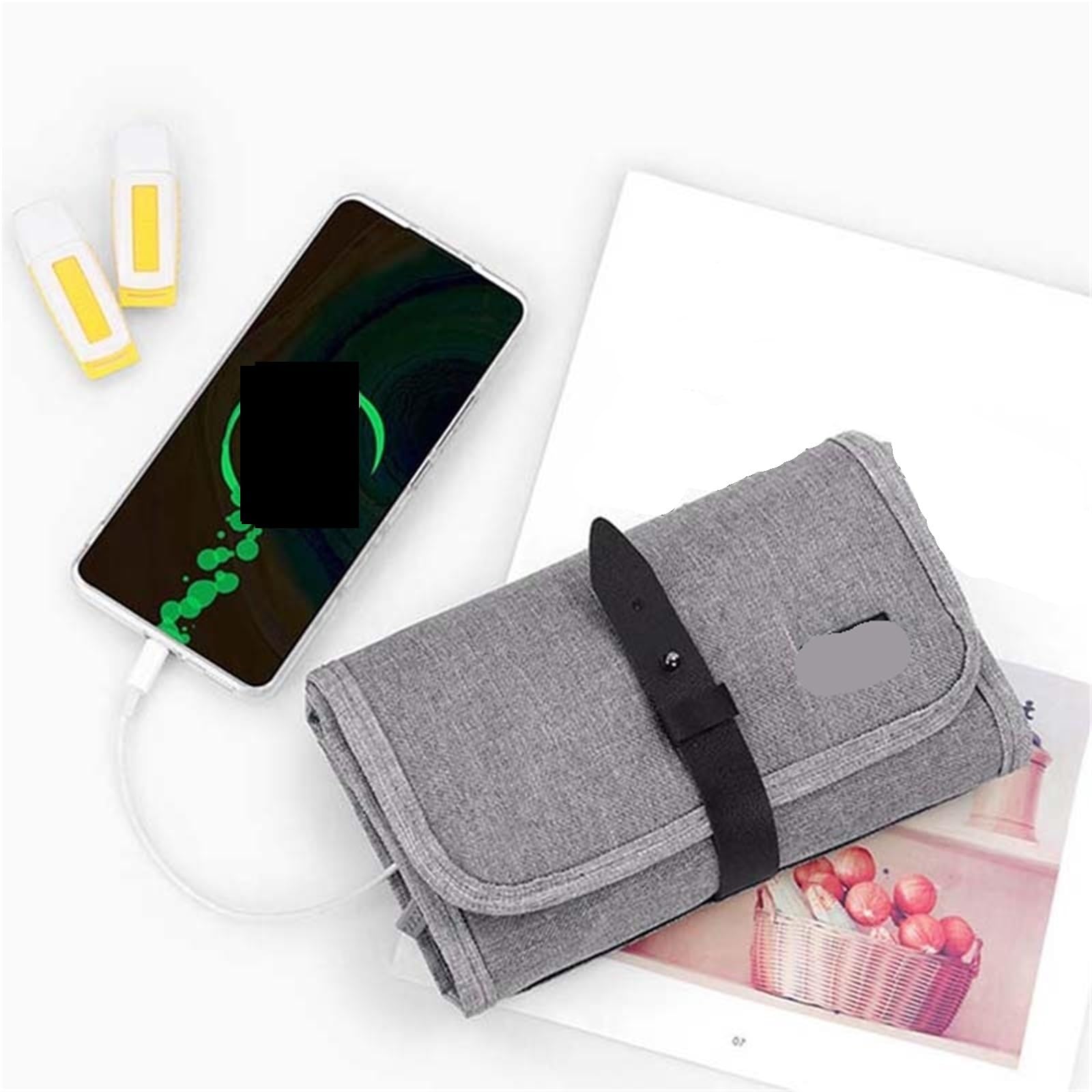 Borsa Organizzatore Cavo | Accessori impermeabili di viaggio di stoccaggio digitale portatile(Black)