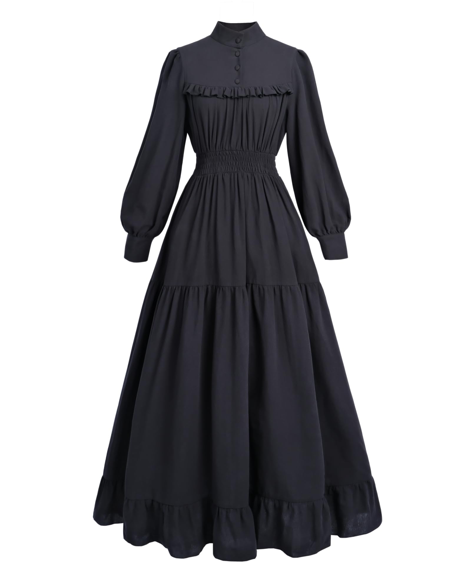 Abito medievale da donna, stile vintage, abito da donna, a maniche lunghe, abito vittoriano, abito medievale, da donna, in cotone