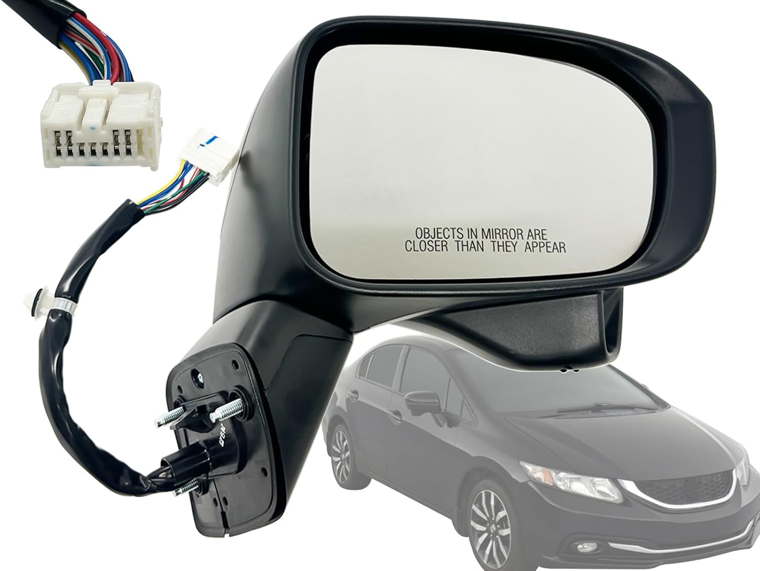 APA Replacement for Exterior Rear View Mirror 2014-2015 Civic Sedan Hybrid Heated with Camera Passenger Right Side 76208TR4A31 HO1321303