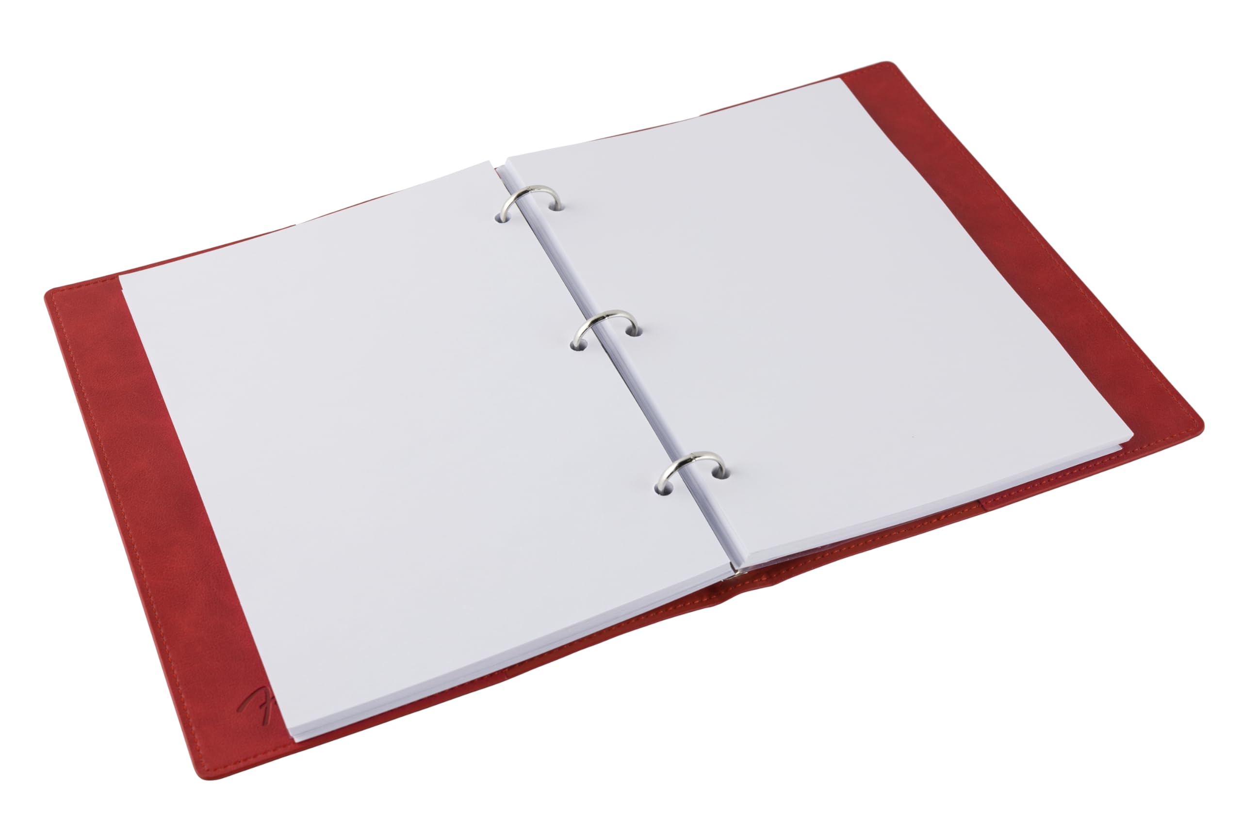 Fender Cuaderno de notas musicales de cuero vegano, rojo Dakota