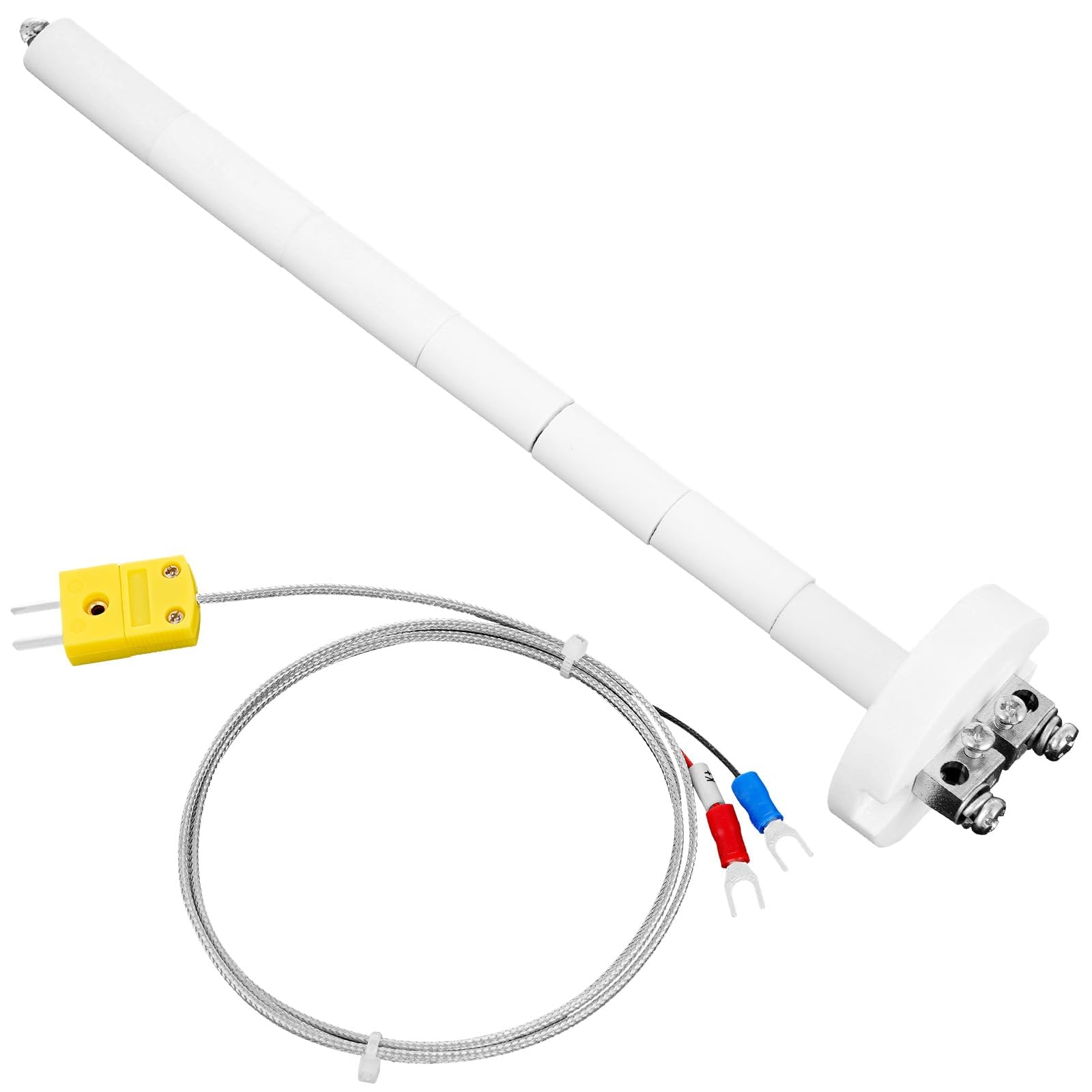 K-Type Thermocouple Block, Ceramic Kiln Insulator Kiln Probe, with 3.3 ft Wire Extension. Measuring Temperature -50? To1300?, Thermocouple Probe