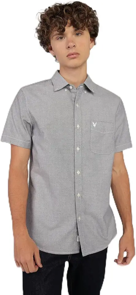 American Eagle قميص عصري بأزرار مناسب لحمام السباحة للرجال من امريكان ايجل (عبوة من 1 قطعة)