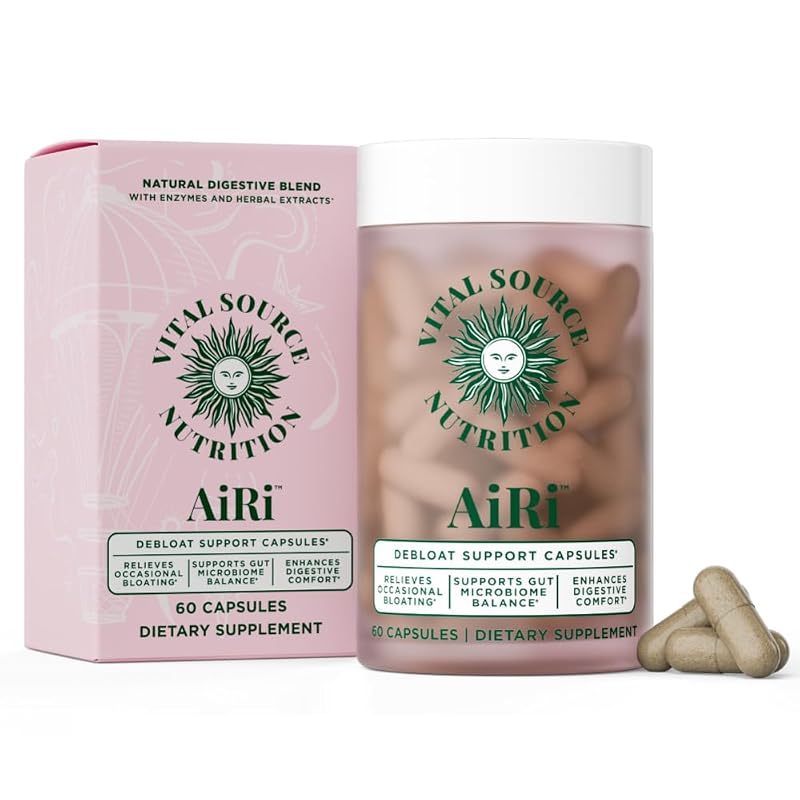 Vital Source Nutrition AiRi — Suplemento de multi-enzimas com extratos de ervas — 60 cápsulas