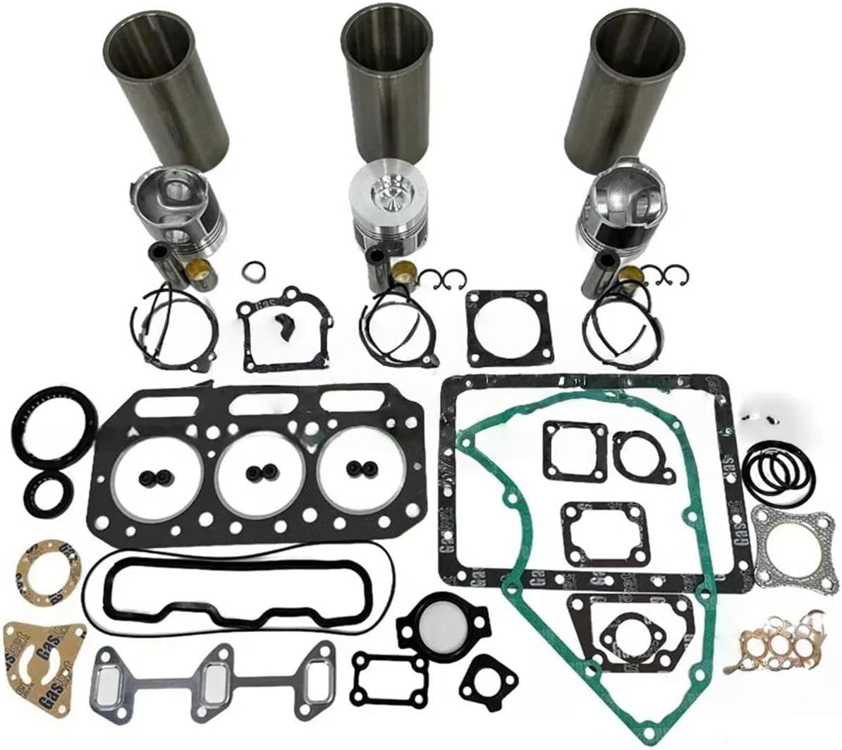 3T75HLE Cylinder Liner Kit With Gasket Set Compatible For Yanmar Engine Parts
