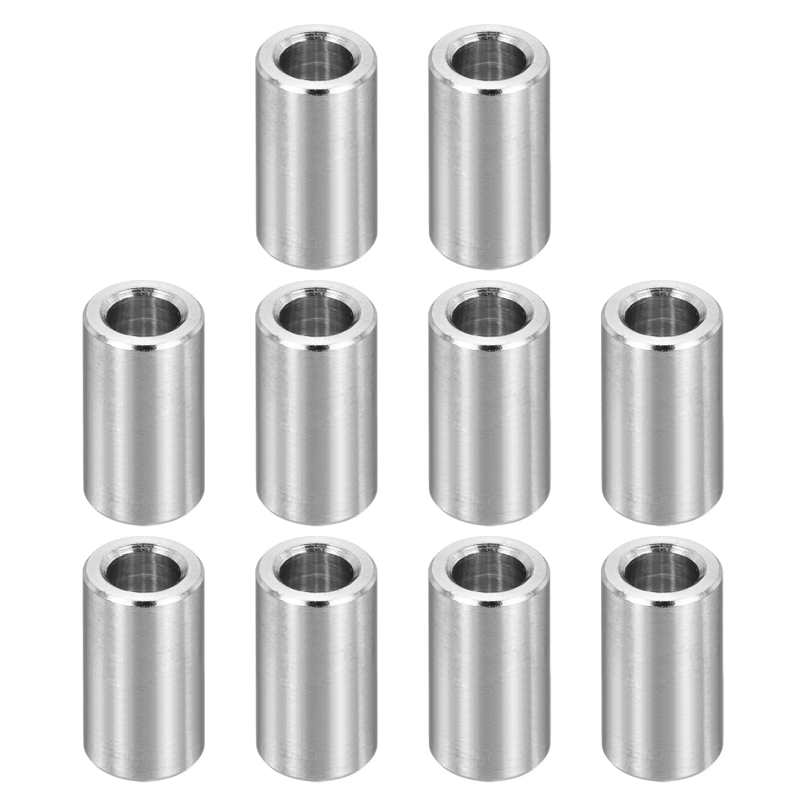 PATIKIL M6 Stainless Steel Spacers, 12Pcs Metal Spacer 6mm ID x 10mm OD x 18mm L Screw Standoff for 1/4" or M6 Screw