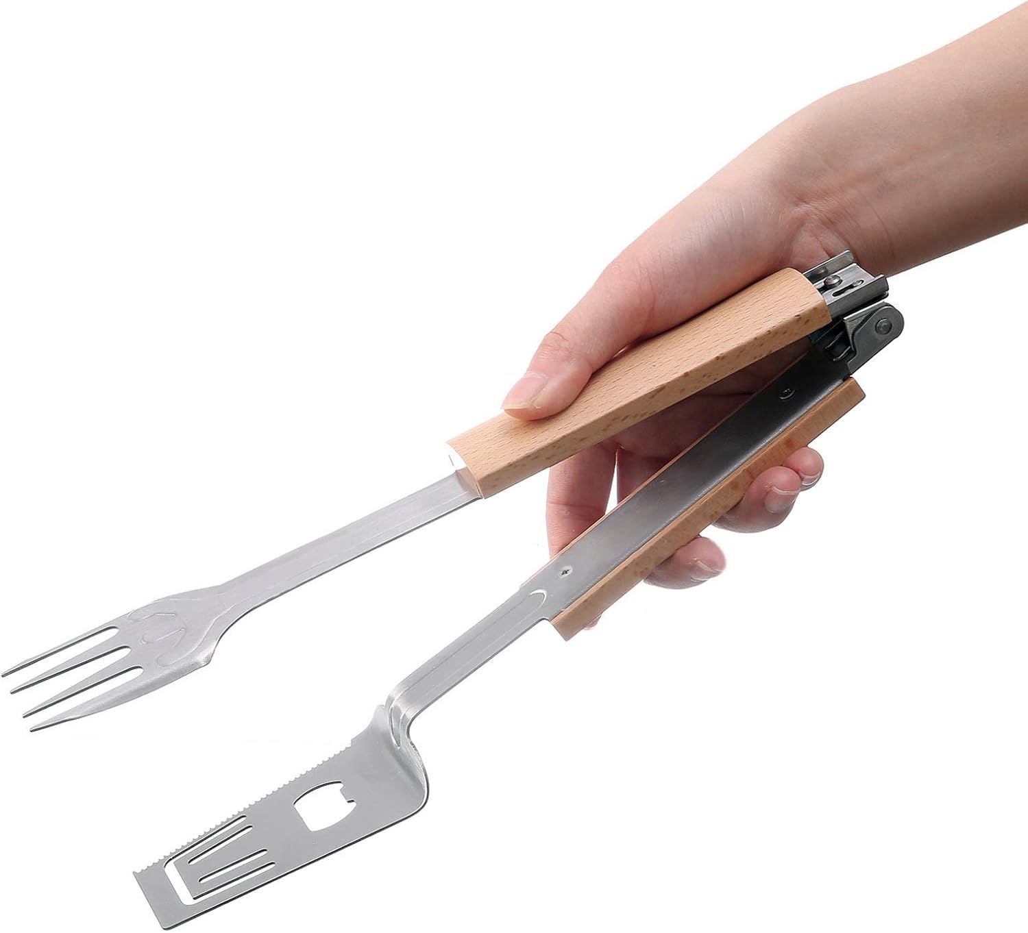 Kitchen Tongs Stainless Steel Grill Tongs Tweezer Serving Utensils Grip BBQ Clip Food Tongs for Entertaining Hiking Picnic Baking