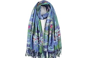 Cozy Monet Masterpiece: Monet Van Gogh Art Print Cashmere Scarf