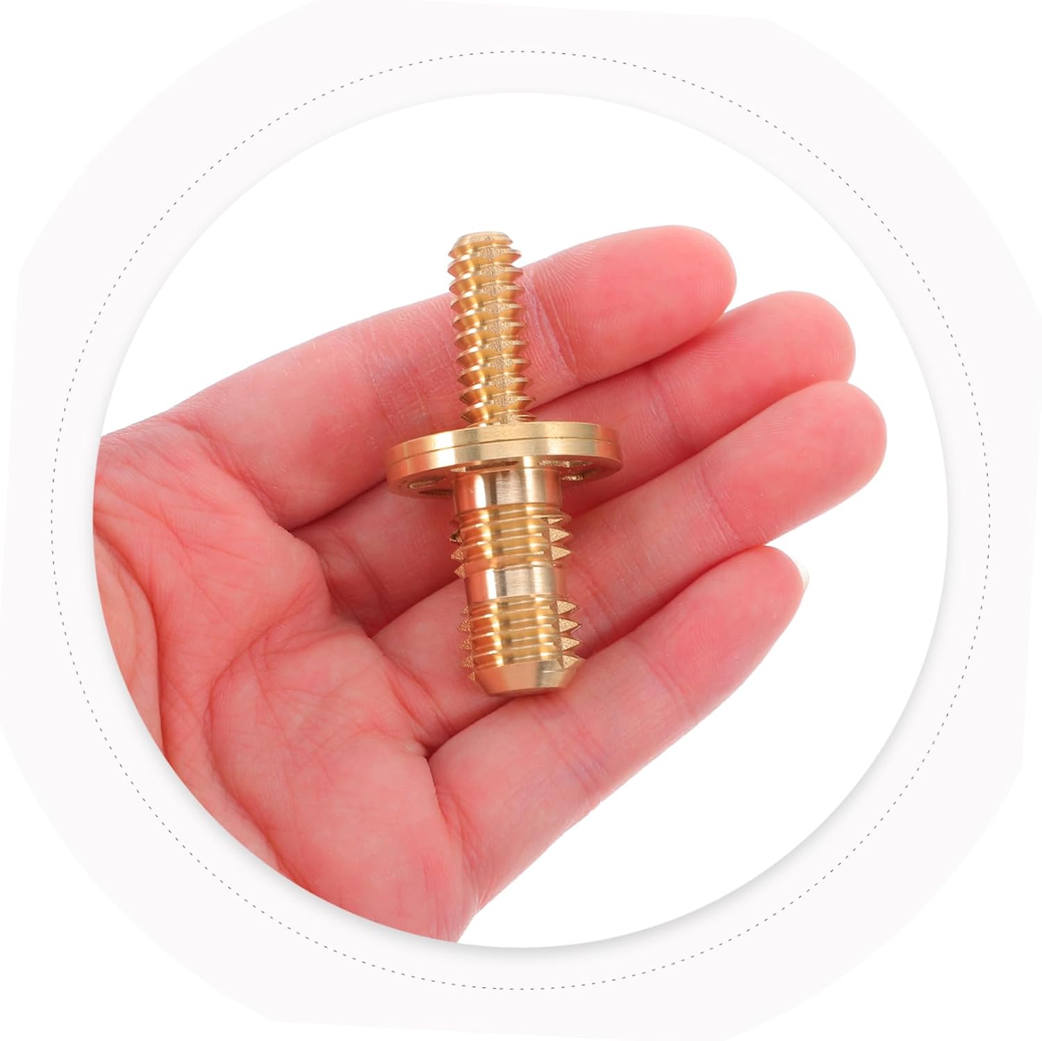 LIOOBO Pool Cue Extension Screw Copper Joint Connector for Billiard Cues Sturdy 3/4 Inch Repair Parts Compatible Snooker and Pool Sticks for Billiards Enthusiasts