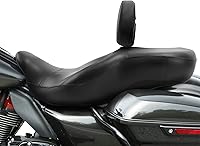 Vista 20 de TCT-MOTORPARTS Respaldo de pasajero envolvente recortado para Harley Touring Road King Road Street Electra Glide 2014-2023 Negro&Rojo