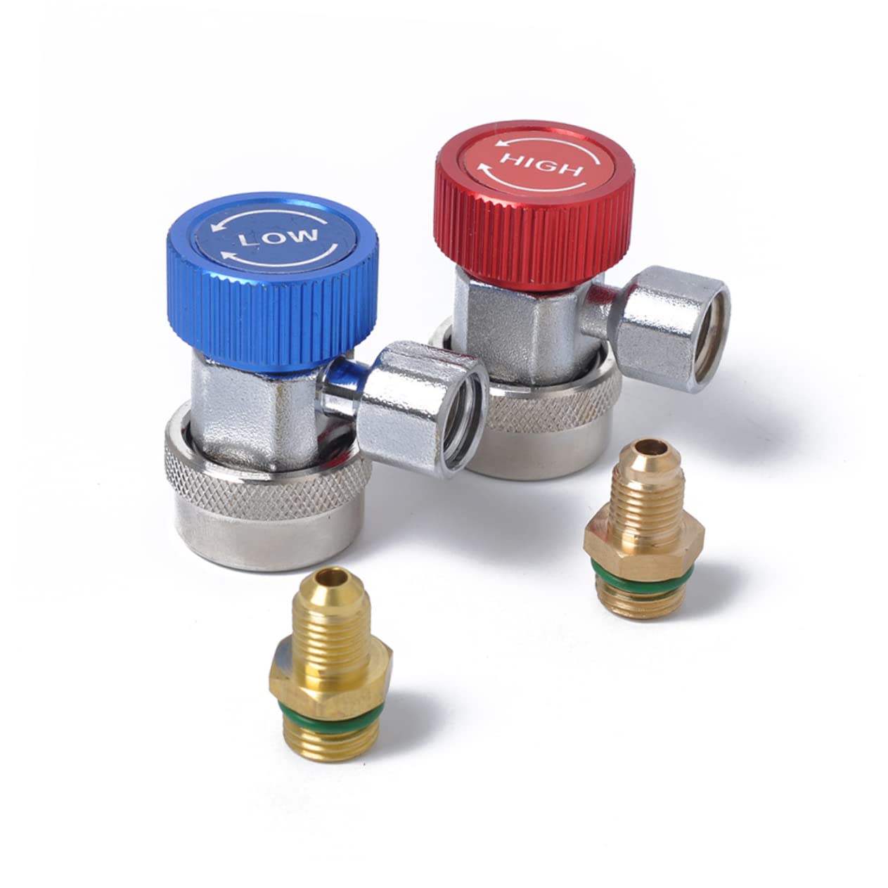 Unomor 134a Car Air Conditioner Connector Quick Coupler Adapter High Low Gauge SAE Adapter Manifold Gauge