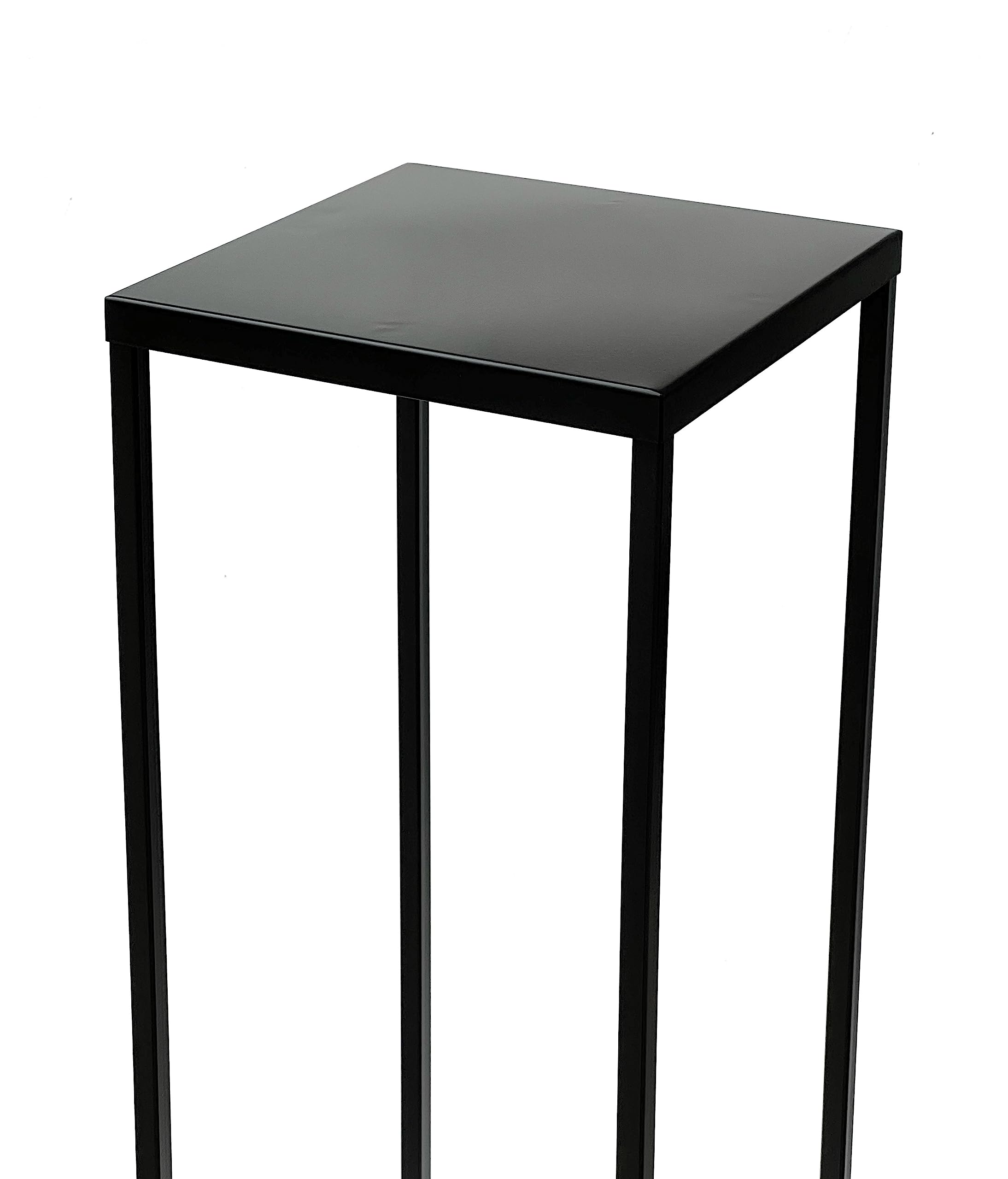 DanDiBo Bloemenkruk, metaal, zwart, 100 cm, vierkant, bloemenstandaard