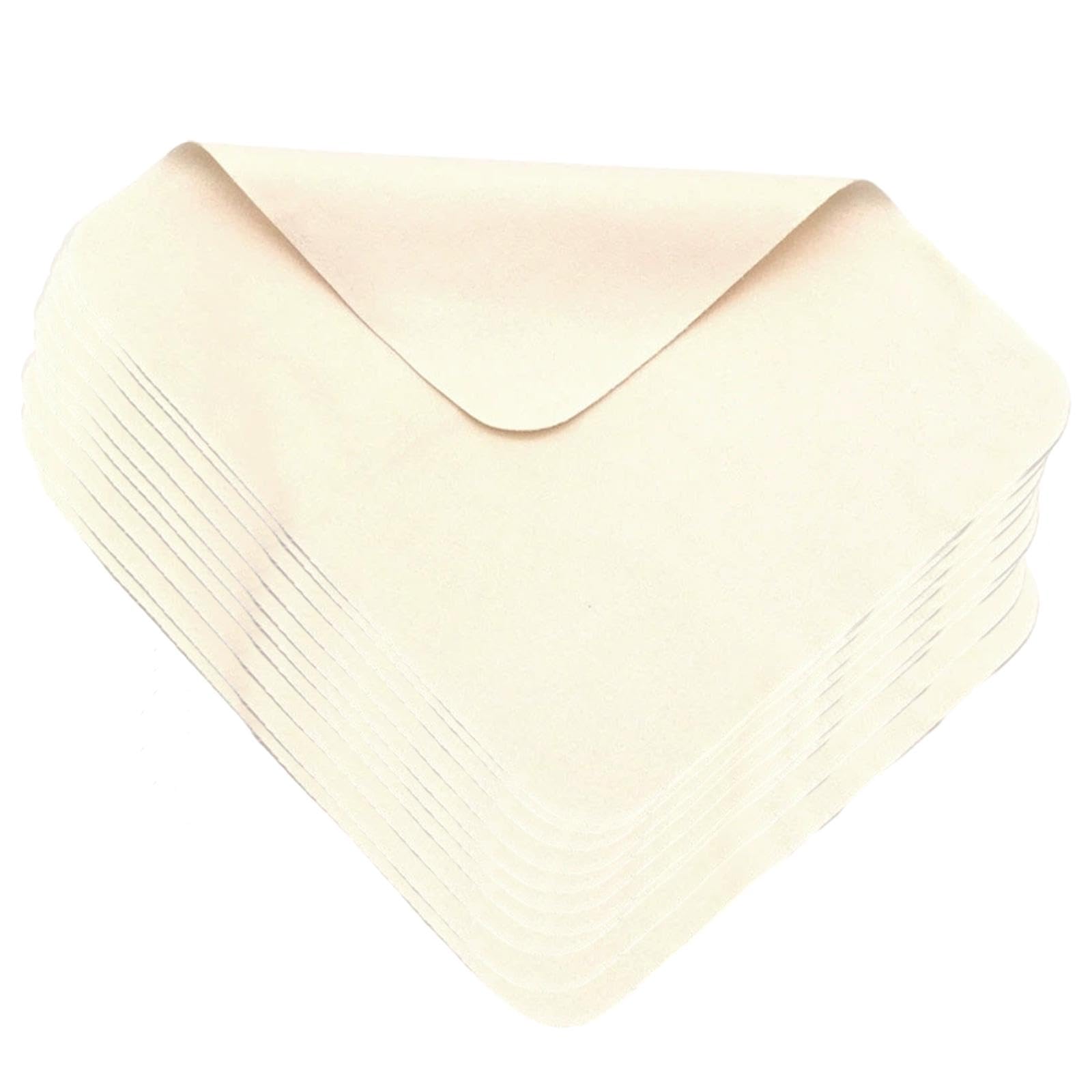 THE STYLE SUTRA® 10Pcs Pre Cut Chamois Cloth Reusable Ceramics Supplies Chamois Pottery Tools 10pcs Beige-image-24