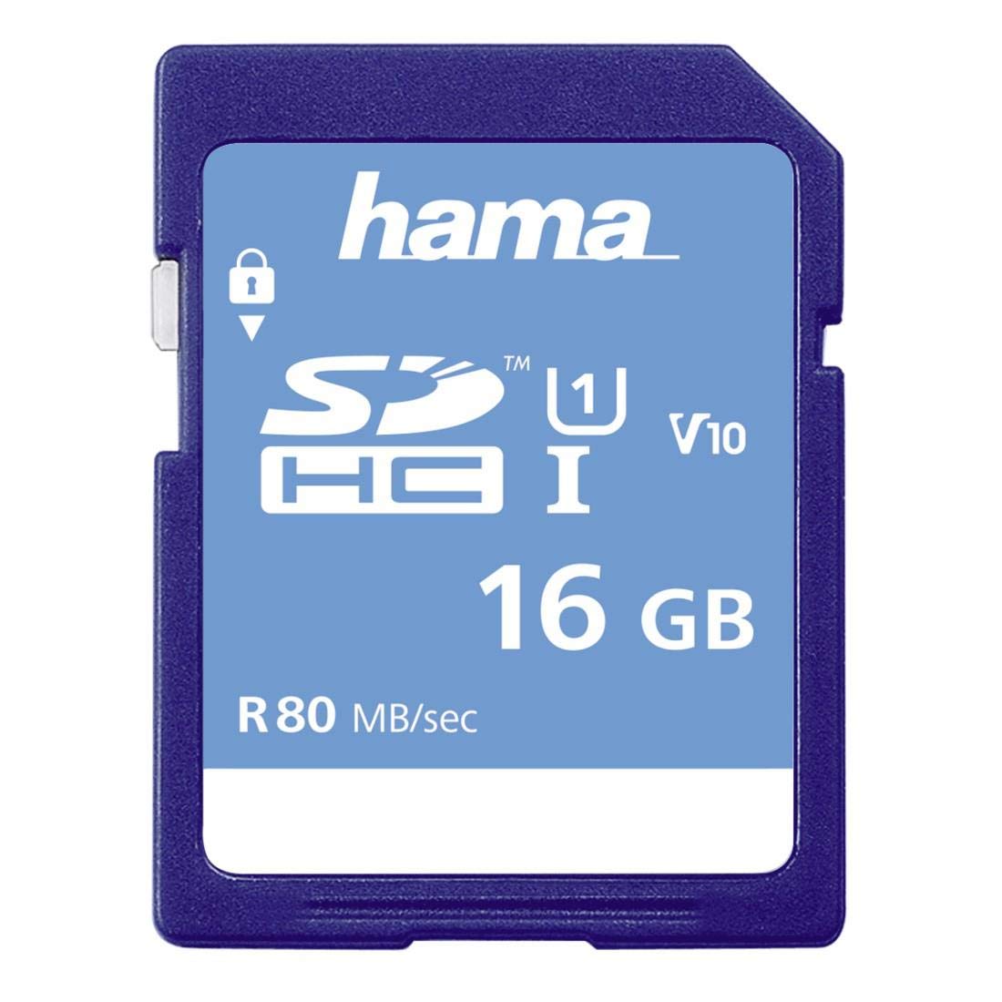 hama ドイツ SDHC 16GB Class 10 UHS-I 80MB/S アダプター