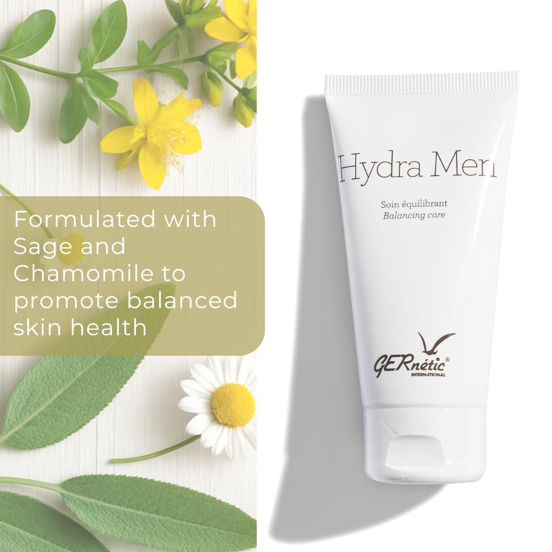 Gernetic Hydra Men Balancing & Hydrating Face Cream for Men, Sebum Control & Matte Finish Moisturize, 50ml/1.7oz