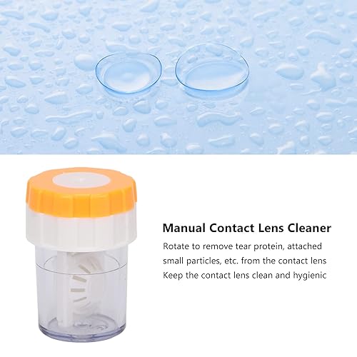 Miniatura 4 de Limpiador de lentes de contacto, limpiador manual profesional portátil para lentes de contacto, limpiador de estuche de remojo para el cuidado