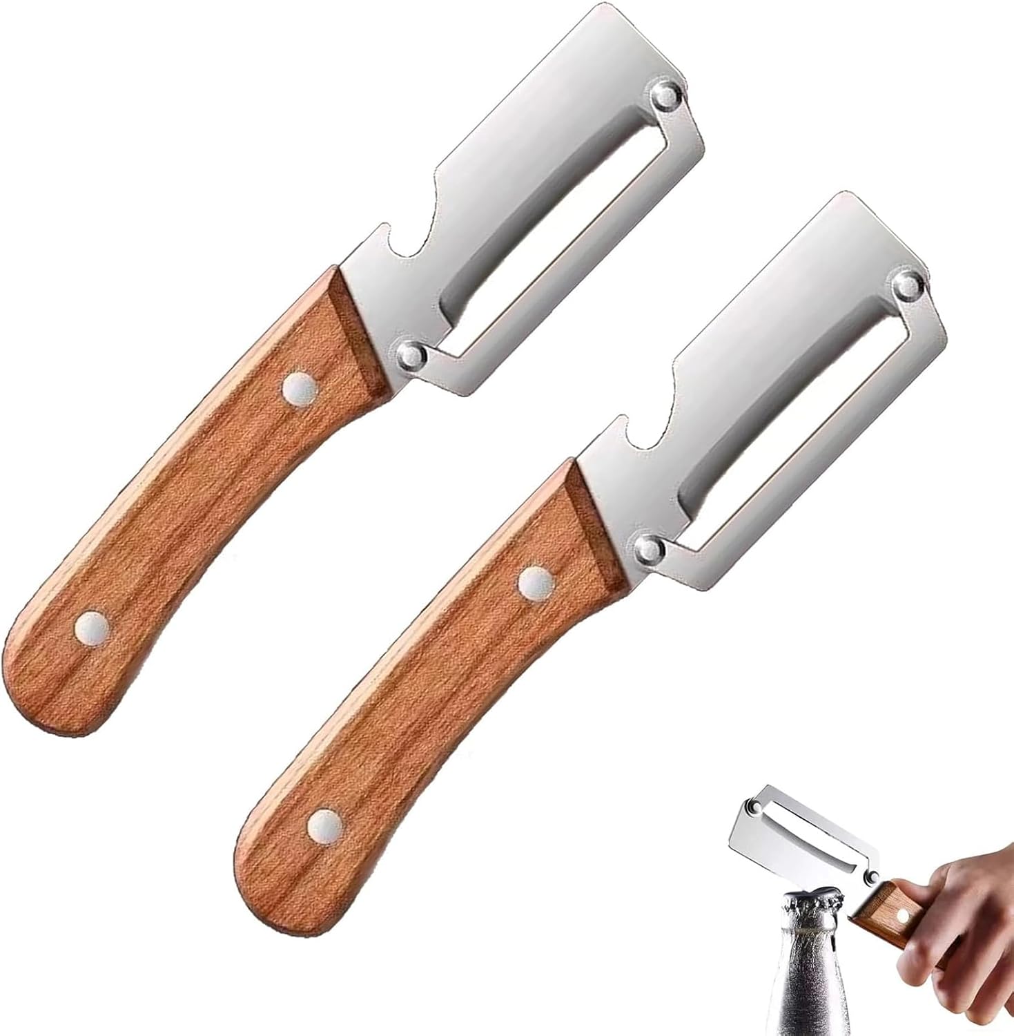 2 Pack 2 in 1 Multi-functional Peeler Stainless Steel Vegetable Peeler Potato Peeler Carrot Grater Fruit Tools Kit, Multi-functional Vegetable Peeler for Kitchen