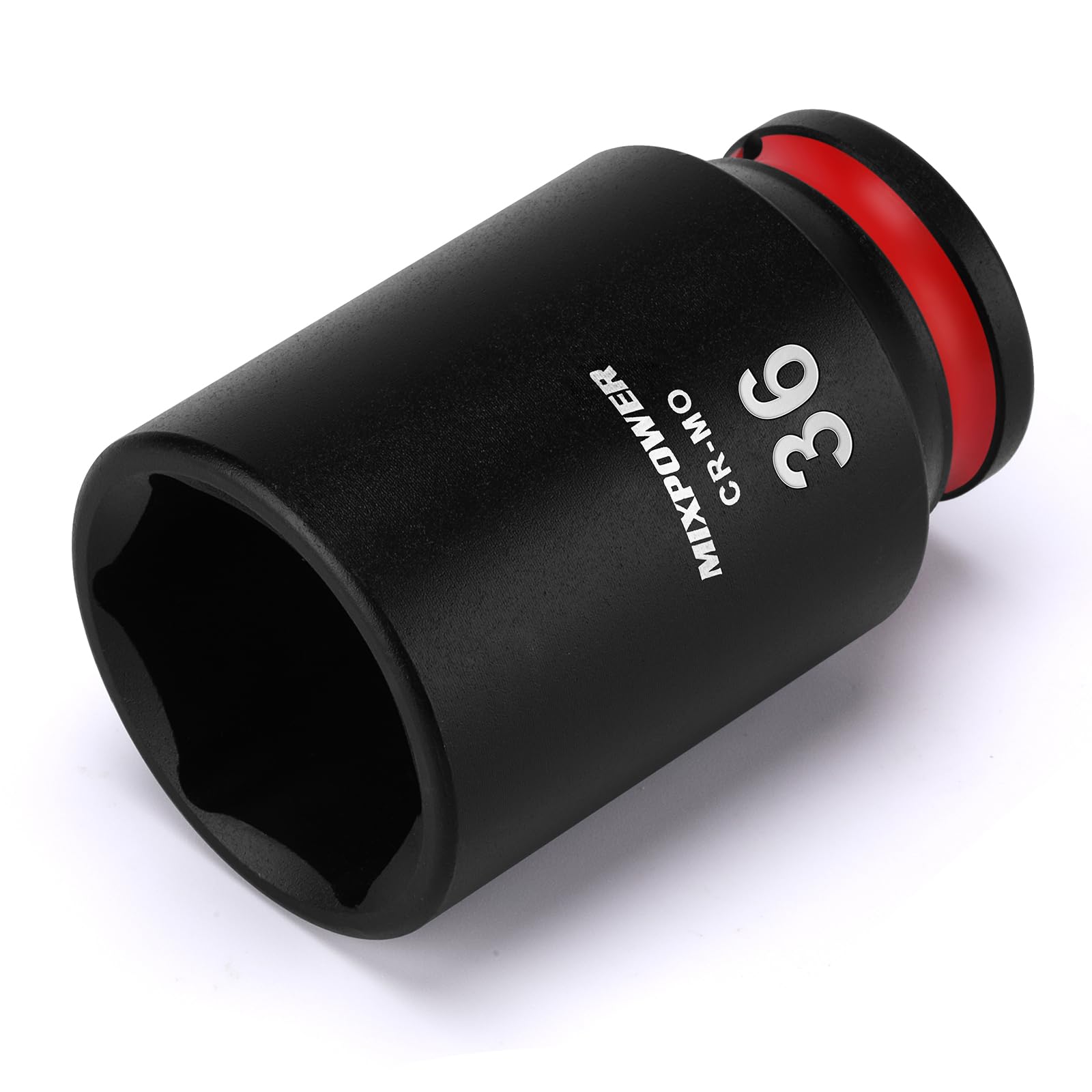 MIXPOWER 1/2" Drive Deep Impact Socket, CR-MO, 36mm, Metric, 6 Point, Axle Nut Impact Grade Socket for Easy Removal