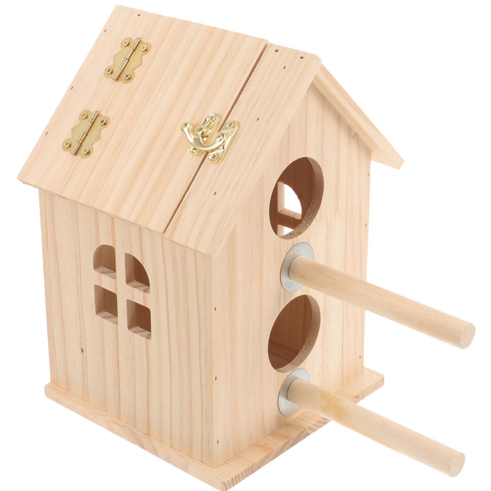 DOITOOL Nido per Uccelli Legno Box di Allevamento per Cocorite e Pappagalli Nido Sicuro e Facile da Pulire per Piccole Creature Accessorio Pratico per e Parchi